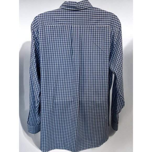 Ralph Lauren Chaps Mens XL Blue Checkered Button Down Shirt Long Sleeve NEW - Picture 3 of 8